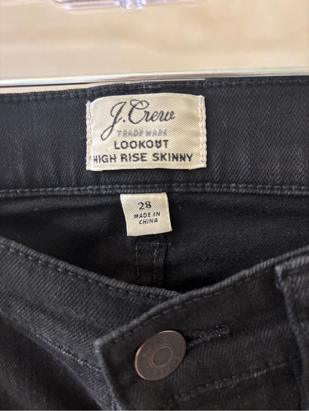 J.Crew Lookout High Rise Skinny Jeans | Size 28 | Black